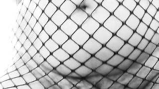 I ride my bbc dildo dressed in a fishnet. LiaKahn spanish milf amateur curvy hot chubby submissive bitch slut