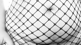 I ride my bbc dildo dressed in a fishnet. LiaKahn spanish milf amateur curvy hot chubby submissive bitch slut