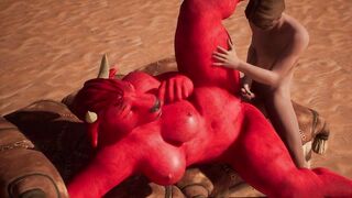 Demonic Female Monster Likes Anal - 3D Animation