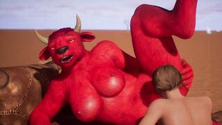 Demonic Female Monster Likes Anal - 3D Animation