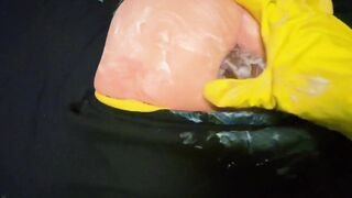 Ohboy_Official Jockmail boy gets his asshole fisted with dish washing gloves and bottle fucked