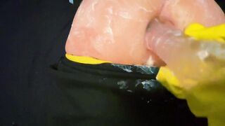 Ohboy_Official Jockmail boy gets his asshole fisted with dish washing gloves and bottle fucked