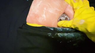 Ohboy_Official Jockmail boy gets his asshole fisted with dish washing gloves and bottle fucked