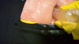 Ohboy_Official Jockmail boy gets his asshole fisted with dish washing gloves and bottle fucked