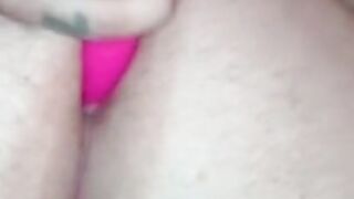 Fuckin my own ass with wife's pink dildo