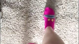 Watch My Cute Little Feet Walk Around In Socks