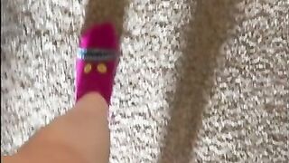 Watch My Cute Little Feet Walk Around In Socks