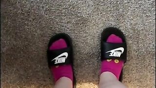 Watch My Cute Little Feet Walk Around In Socks