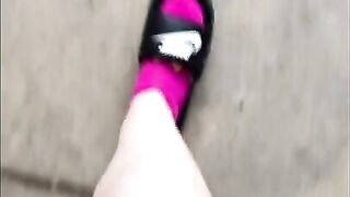 Watch My Cute Little Feet Walk Around In Socks