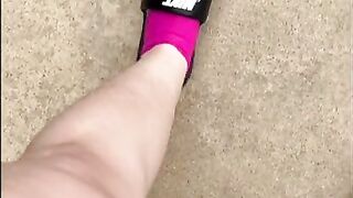 Watch My Cute Little Feet Walk Around In Socks