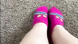 Watch My Cute Little Feet Walk Around In Socks