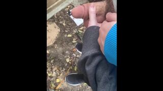 Watching Him Pee Outside Guy Pissing Outdoor Amateur Real Couple