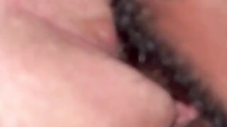 Up close pussy licking until she cums on my face part 1