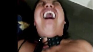 My stepmom slut likes to be my slave and I fuck her hard