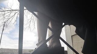 Goth girl with cute feet