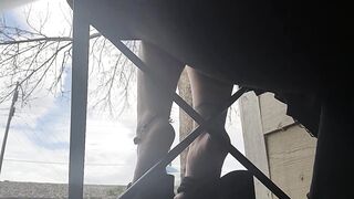 Goth girl with cute feet