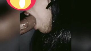 Latika sucking cock blowjob hard