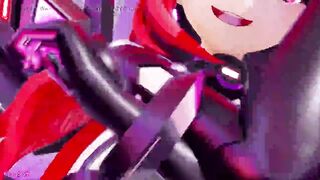 Hyperdimension Neptunia Iris Heart Hentai Undress Dance Plutia Lady MMD 3D Red Hair Color Edit Smixix