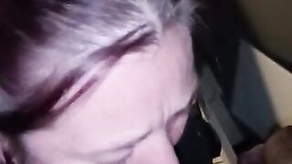 LyndieLu deep throats and gets a cumshot reward