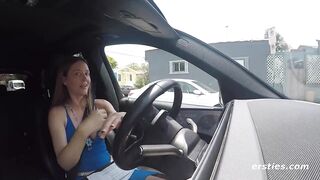 Ersties - Hot Blonde Masturbates In Her Car