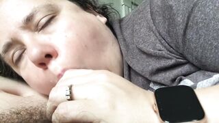 Experienced Pregnant Wife Gives Expert Morning Blowjob and Takes it on her Face