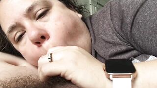 Experienced Pregnant Wife Gives Expert Morning Blowjob and Takes it on her Face