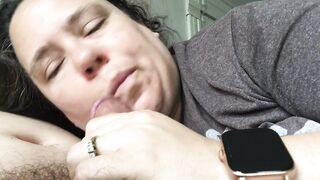 Experienced Pregnant Wife Gives Expert Morning Blowjob and Takes it on her Face