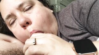 Experienced Pregnant Wife Gives Expert Morning Blowjob and Takes it on her Face