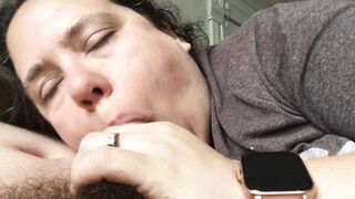 Experienced Pregnant Wife Gives Expert Morning Blowjob and Takes it on her Face