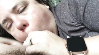 Experienced Pregnant Wife Gives Expert Morning Blowjob and Takes it on her Face