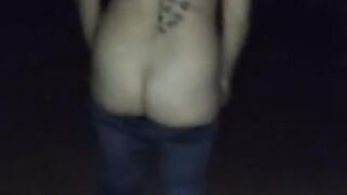 Step son dares Step Mom get nude in fields near home