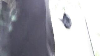 Goth Pissing And Pussy Rubbing Outdoors