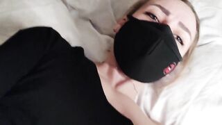 The girl takes a selfie while being fucked, moans sweetly