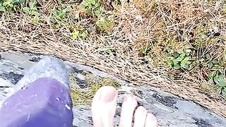 Sweaty hiking feet