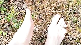 Sweaty hiking feet