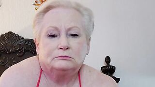 Such A Horny Granny Fucks Herself With Her Favorite Dildo