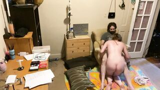 35 Year-old Fucks his Tight little Slut CREAMPIE and POPS OUT