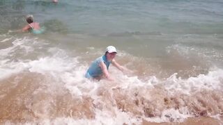 Bath in Pool and in the Sea