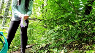 Smoking Hiker Puts on a Menstrual Pad