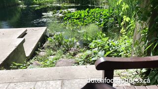 Love my Sexy Legs in Black Tights look in the Sun @ the Water Lily Garden - DutchFootGoddess TikTok