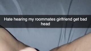 Snapchat Videos Pussy Rubbing to Roommates Fucking