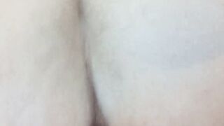 Horny french milf wife takes my cock with buttplug in her tight asshole. Double penetration pov close up.