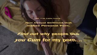 Babe sucking YOUR dick lots of saliva then doggystyle fucking w/ her backing it up on you hard to cumshot on ass - Lelu Love