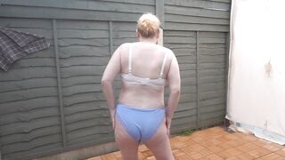 Wife in knickers and bra