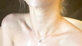 Teenage Girl Pours Milk on Her Tits and Ass