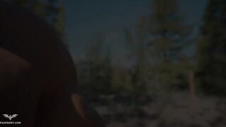 He Cums On Her Feet In The Forest - Camping Sex Adventures