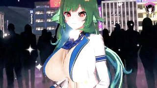 Thick Schoolgirl With Huge Tits Dancing + Pussy Angle (3D HENTAI)