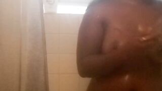 BeautyDupree Takes Shower And Masturbates With Her Long Plastic Dick