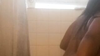 BeautyDupree Takes Shower And Masturbates With Her Long Plastic Dick