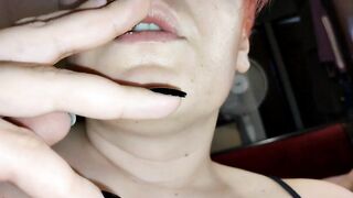 Smoking and showing tits